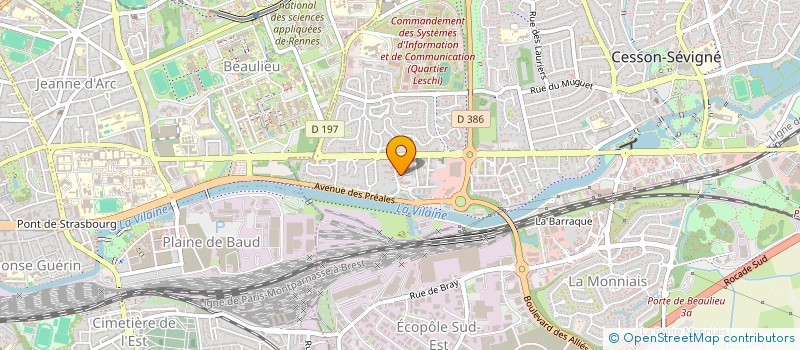 localisation de l'entreprise SARL PHILIPPE MARSOLIER à CESSON-SEVIGNE