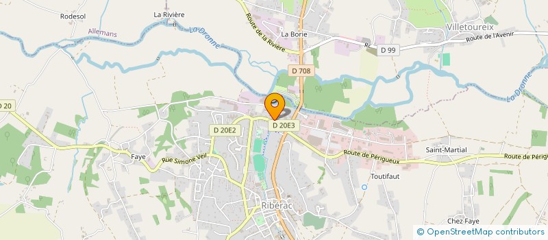 localisation de l'entreprise SARL PHYSIO-MAIN  RIBERAC