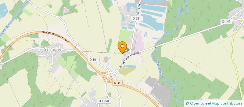 localisation de l'entreprise SARL PICARDE D'ETUDES ET DE REALISATIONS INDUSTRILLES  CIRY-SALSOGNE