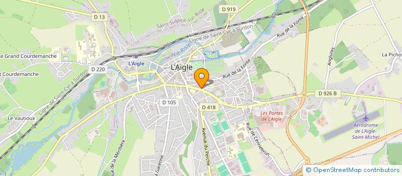 localisation de l'entreprise SARL PIECES AUTOS PNEUS à L AIGLE