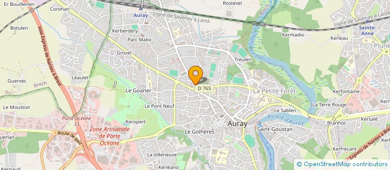 localisation de l'entreprise SARL PIERRE BEUREL à AURAY