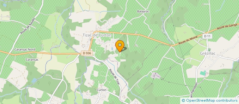localisation de l'entreprise SARL PIERRE LURTON  TIZAC-DE-CURTON