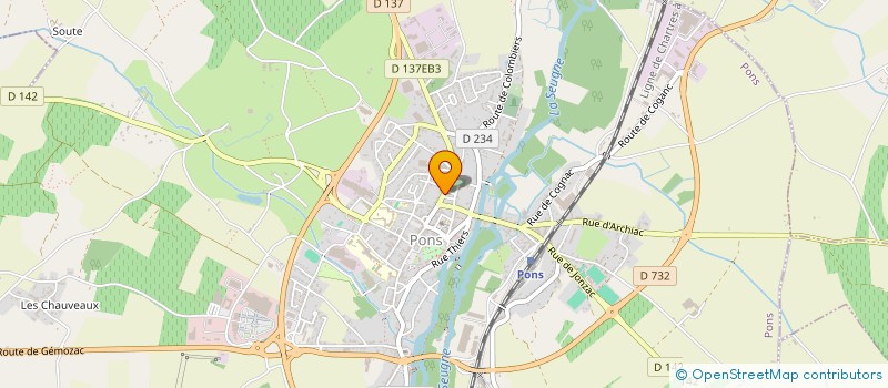 localisation de l'entreprise SARL PIERRE PAIN SERVICES à PONS