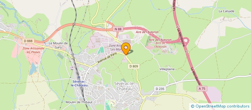 localisation de l'entreprise SARL PIERRES DU CAUSSE  SEVERAC D'AVEYRON