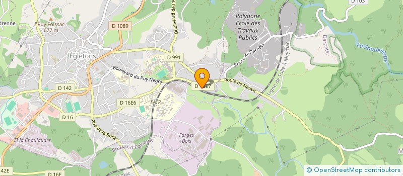 localisation de l'entreprise SARL PILLAUD à EGLETONS
