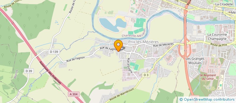 localisation de l'entreprise SARL PINCHARD & CIE à PRIX-LES-MEZIERES