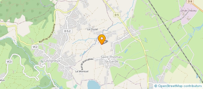 localisation de l'entreprise SARL PINGEON-POYET  SAINT-THOMAS-LA-GARDE