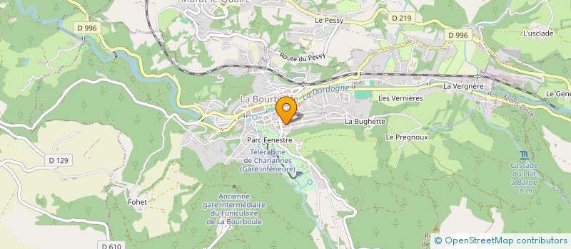 localisation de l'entreprise SARL PINSONS MARJOLAINE  LA BOURBOULE