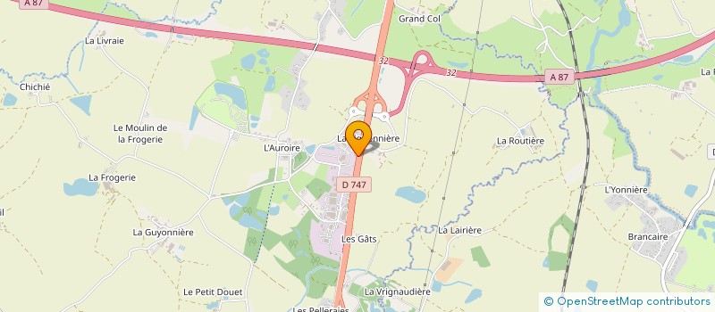 localisation de l'entreprise SARL PISCIN 1 COTE OUEST à AUBIGNY-LES CLOUZEAUX