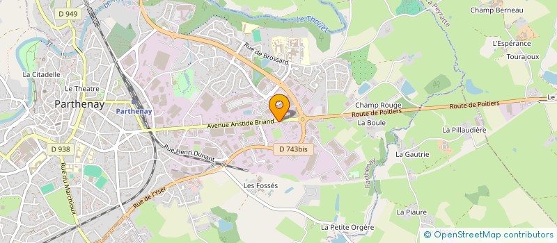 localisation de l'entreprise SARL PITAUD ET FILS à PARTHENAY
