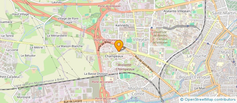 localisation de l'entreprise SARL PIZZA à RENNES