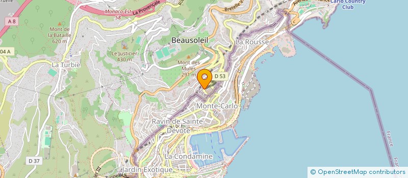 localisation de l'entreprise SARL PIZZA ONE TRAITEUR à BEAUSOLEIL