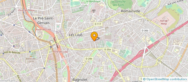 localisation de l'entreprise SARL PIZZA SARAH à BAGNOLET