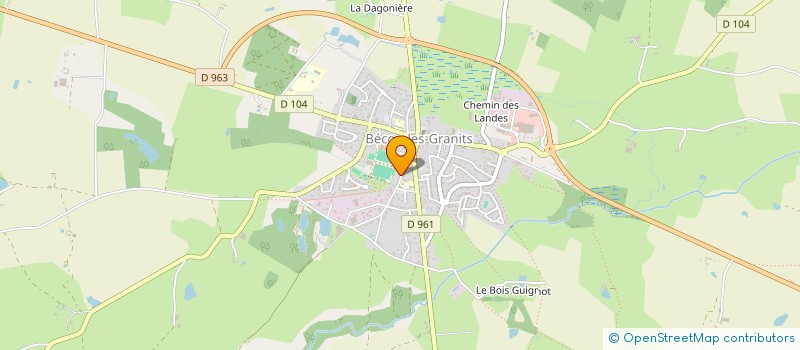 localisation de l'entreprise SARL PLACAIS TPG à BECON-LES-GRANITS
