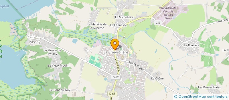 localisation de l'entreprise SARL PLACE SAINT MARTIN  LA CHEVROLIERE