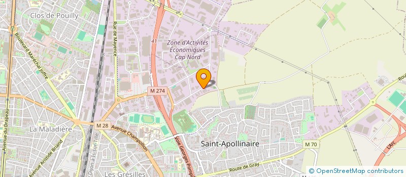 localisation de l'entreprise SARL PLANET BOURGOGNE à SAINT-APOLLINAIRE