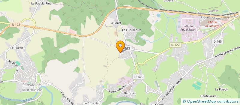 localisation de l'entreprise SARL PLASSART à SANSAC-DE-MARMIESSE