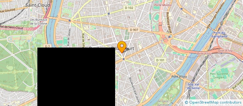 localisation de l'entreprise SARL PLB OPTIQUE à BOULOGNE-BILLANCOURT