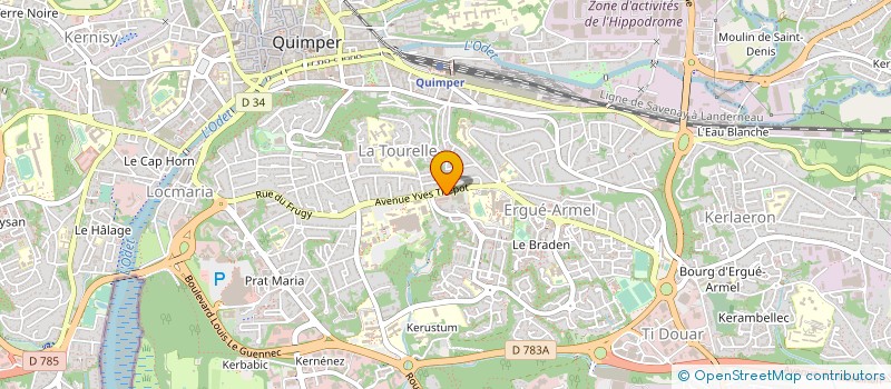 localisation de l'entreprise SARL PLEIN CIEL à QUIMPER