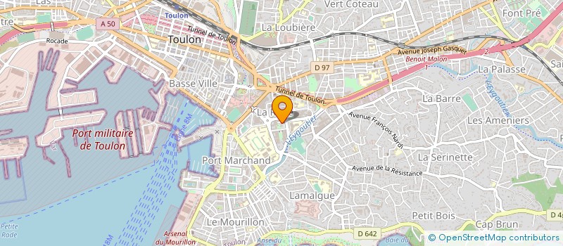 localisation de l'entreprise SARL PLOMBERIE CHAUFFAGE ESTEBAN  TOULON