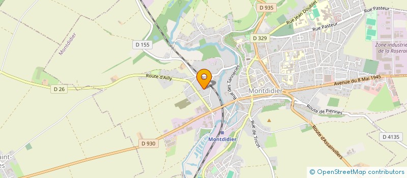 localisation de l'entreprise SARL PLOMBERIE PERIN ET ASSOCIE  MONTDIDIER