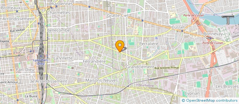 localisation de l'entreprise SARL PNEUMATIQUES ACCESSOIRES DISTRIBUT à VILLEURBANNE