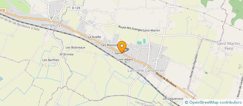 localisation de l'entreprise SARL PNEUS BASTIDE à LAMOTHE-LANDERRON
