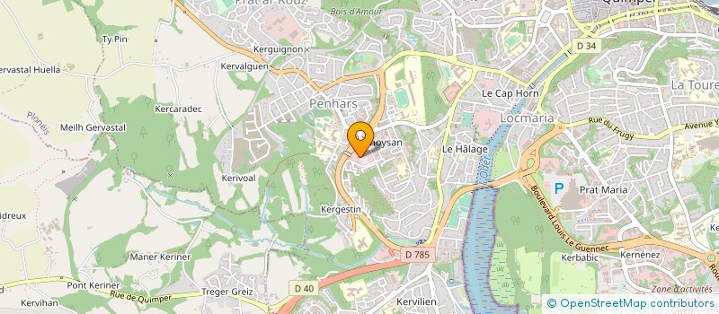 localisation de l'entreprise SARL POISSONNERIE LE REUN à QUIMPER