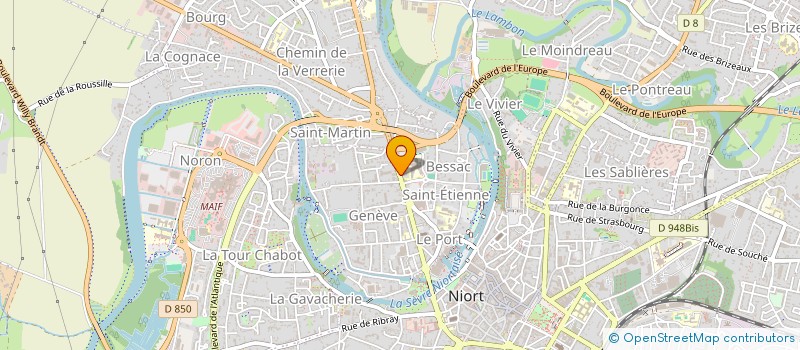 localisation de l'entreprise SARL POITIERS PIZZA DISTRIBUTION  NIORT