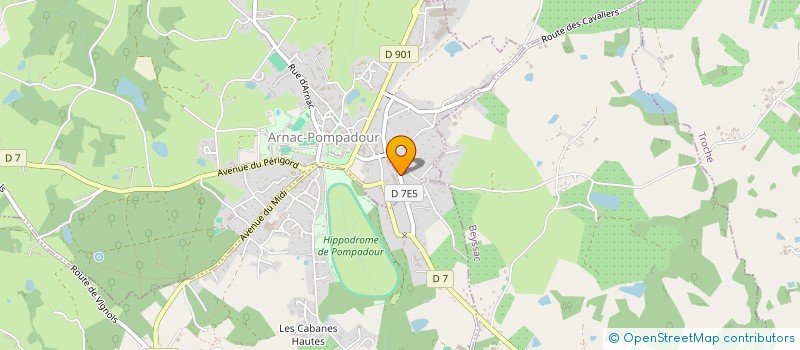 localisation de l'entreprise SARL POMPADOUR DISTRIBUTION à ARNAC-POMPADOUR