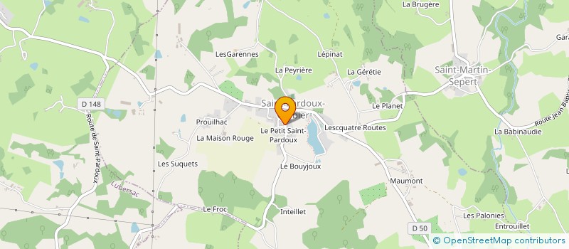 localisation de l'entreprise SARL POMPES DENIS  LUBERSAC