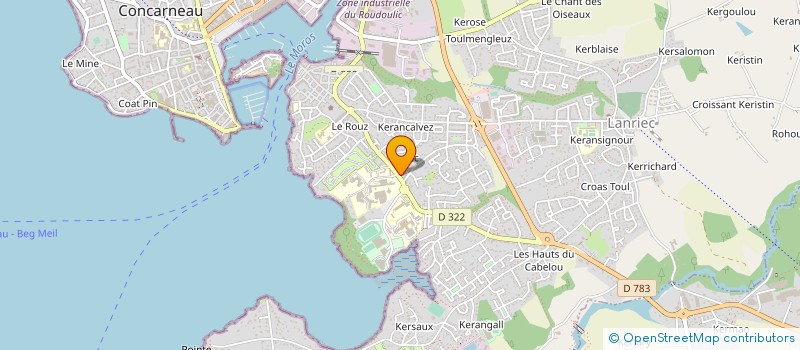 localisation de l'entreprise SARL POMPES FUNEBRES MARIEL à CONCARNEAU