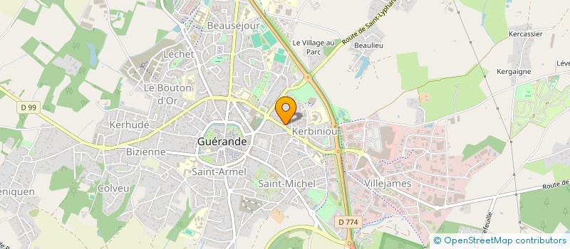 localisation de l'entreprise SARL POMPES FUNEBRES OCEANES  GUERANDE