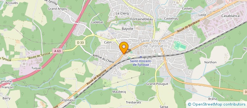 localisation de l'entreprise SARL POMPES FUNEBRES POMAREZ  SAINT-VINCENT-DE-TYROSSE