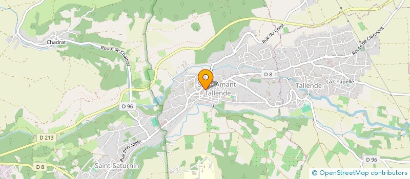 localisation de l'entreprise SARL POMPES FUNEBRES PRIVEES à SAINT-AMANT-TALLENDE