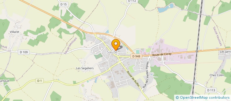 localisation de l'entreprise SARL POMPES FUNEBRES SAUZEENNES  SAUZE-VAUSSAIS