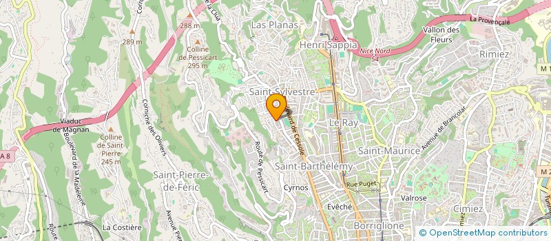 localisation de l'entreprise SARL PONCELET A.P.E à NICE