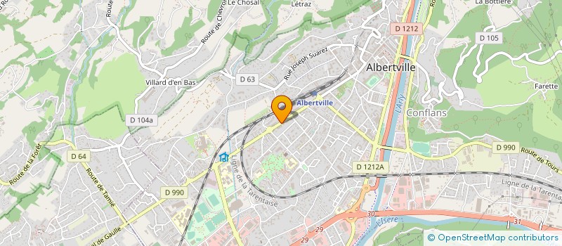 localisation de l'entreprise SARL PONCET à ALBERTVILLE