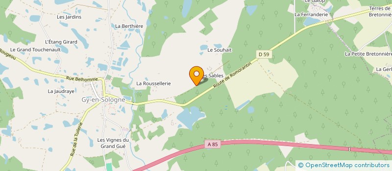 localisation de l'entreprise SARL PORCHER JF à GY-EN-SOLOGNE