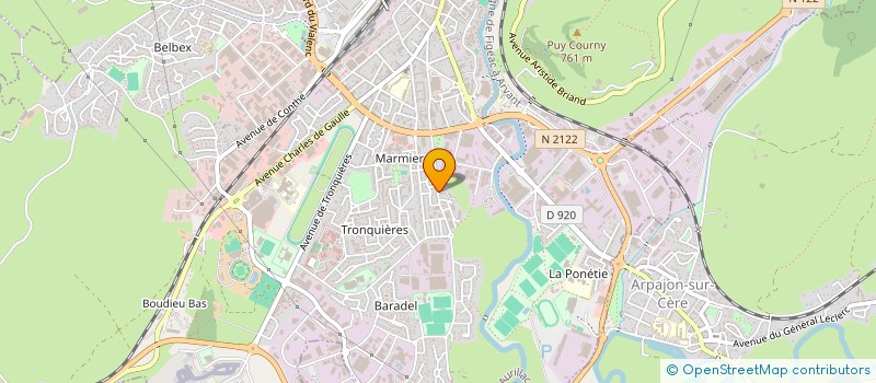 localisation de l'entreprise SARL POUGET à AURILLAC
