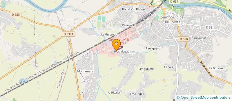 localisation de l'entreprise SARL POULAIN CONSTRUCTIONS  SAINT-SULPICE-LA-POINTE