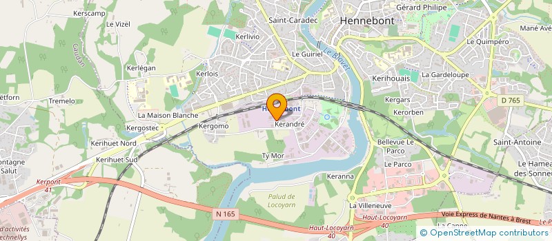 localisation de l'entreprise SARL POULAIN ET FILS  HENNEBONT