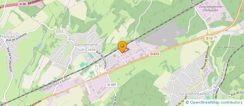 localisation de l'entreprise SARL POULET PERE ET FILS  DANNEMARIE-SUR-CRETE