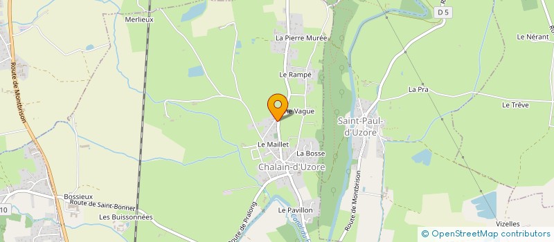 localisation de l'entreprise SARL POURRET  CHALAIN-D'UZORE