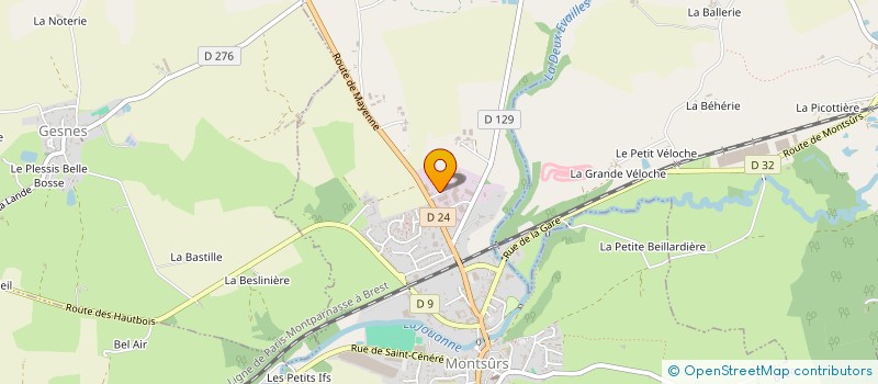 localisation de l'entreprise SARL POUTEAU à MONTSURS