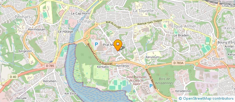 localisation de l'entreprise SARL PRESSING LES ARCADES à QUIMPER