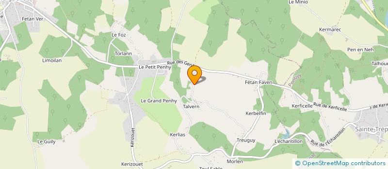 localisation de l'entreprise SARL PRESTAGRI à MALGUENAC