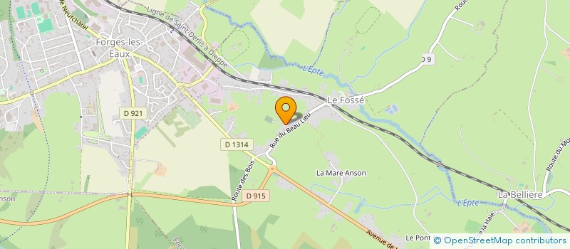 localisation de l'entreprise SARL PRET A PORTER H-F à FORGES-LES-EAUX