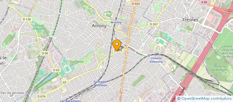 localisation de l'entreprise SARL PRIMEURS 92 à ANTONY