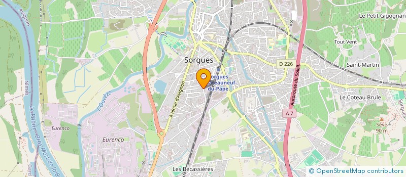 localisation de l'entreprise SARL PRITEL à SORGUES